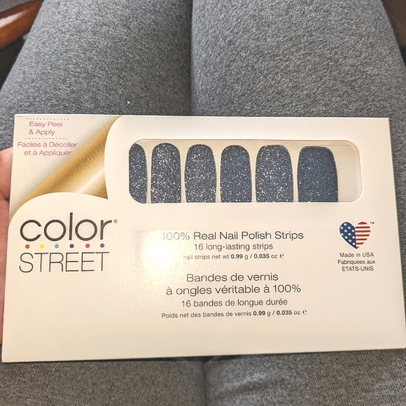 Last chance! COLOR STREET Moon River Nail Polish Strips Silver Glitter - Picture 2 of 8